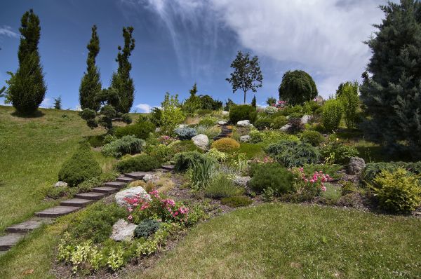 Steep Terrain Landscaping in Conway