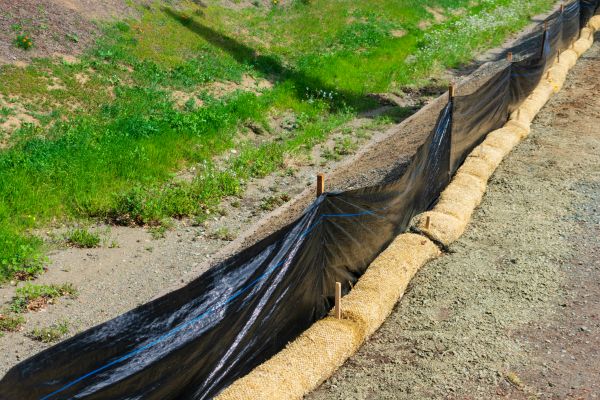 Straw Wattle Installation in Conway